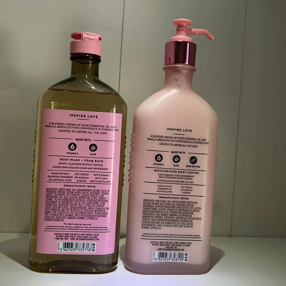 ROSE & VANILLA AROMATHERAPY FOAM BATH & BODY LOTION-NEW